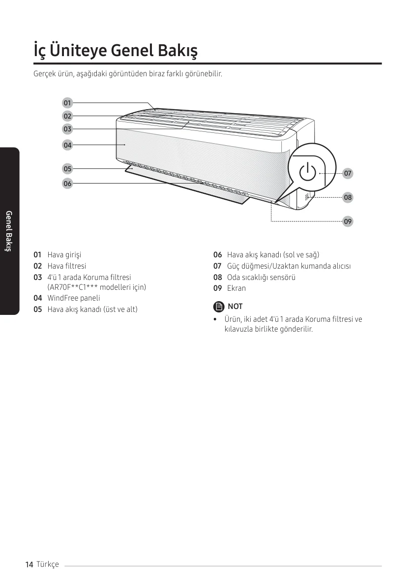 Samsung AI WindFree Duvar Tipi Split Klima 24.000 BTU urun gorseli